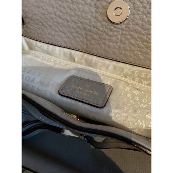 Kate Spade - The Leila Pebbled Leather Drawstring Backpack  -  taupe main image 4